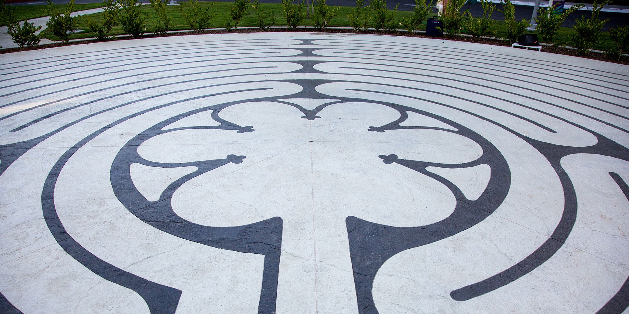 Healing walking path on the grounds of the hospital