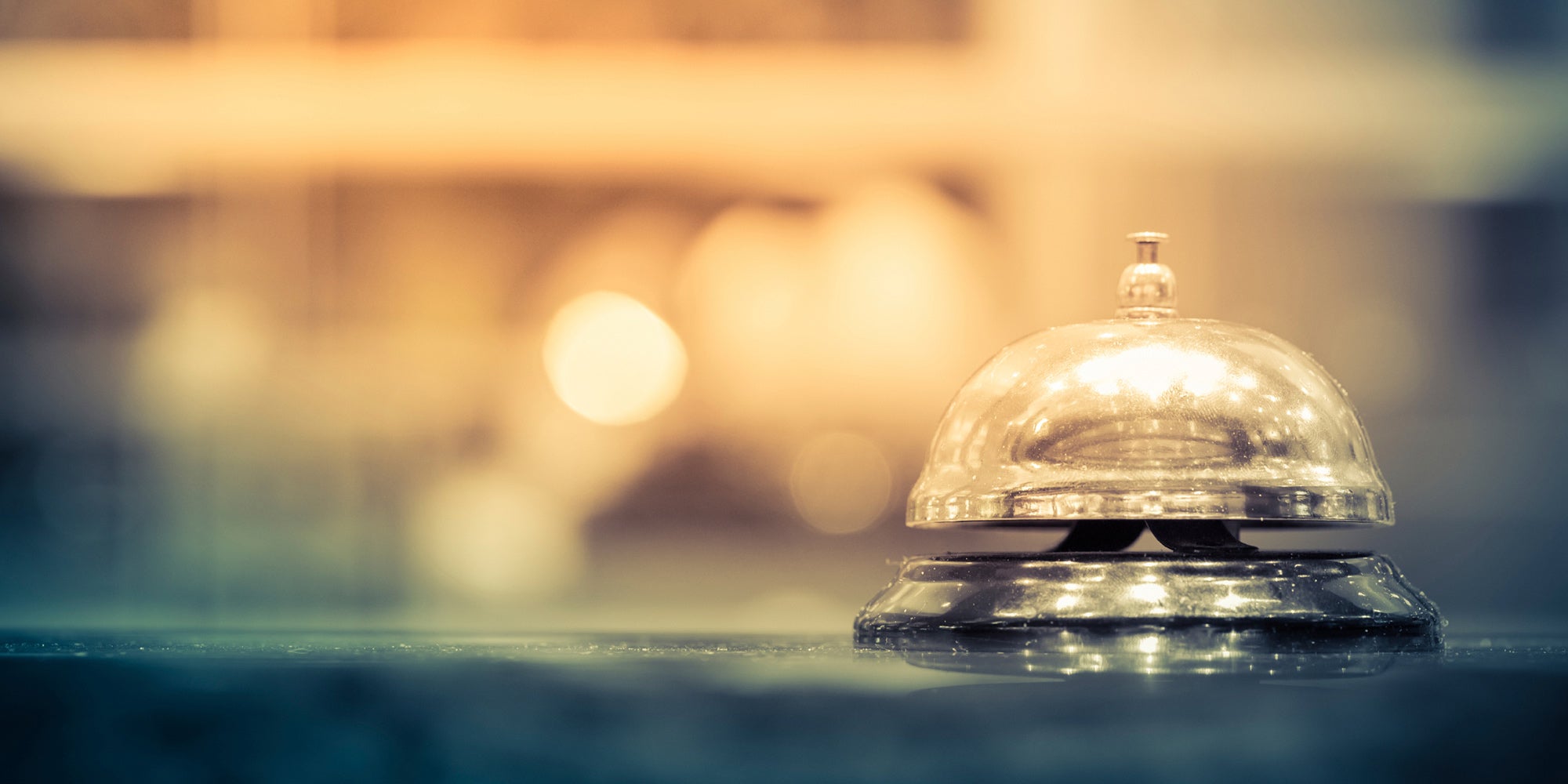 Hotel lobby desk bell