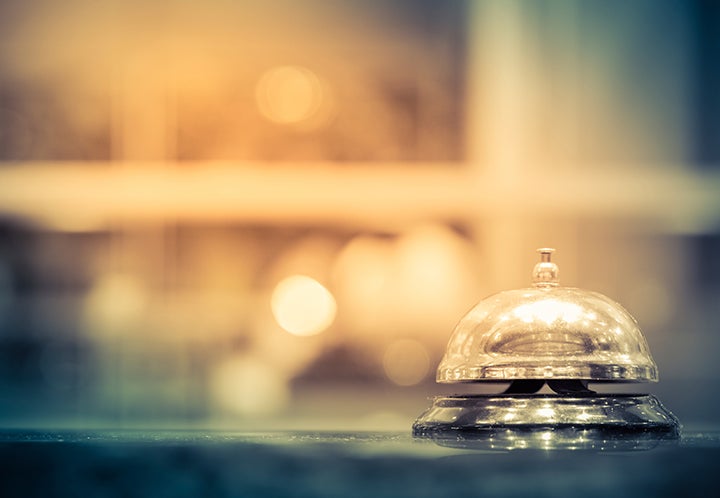Hotel lobby desk bell