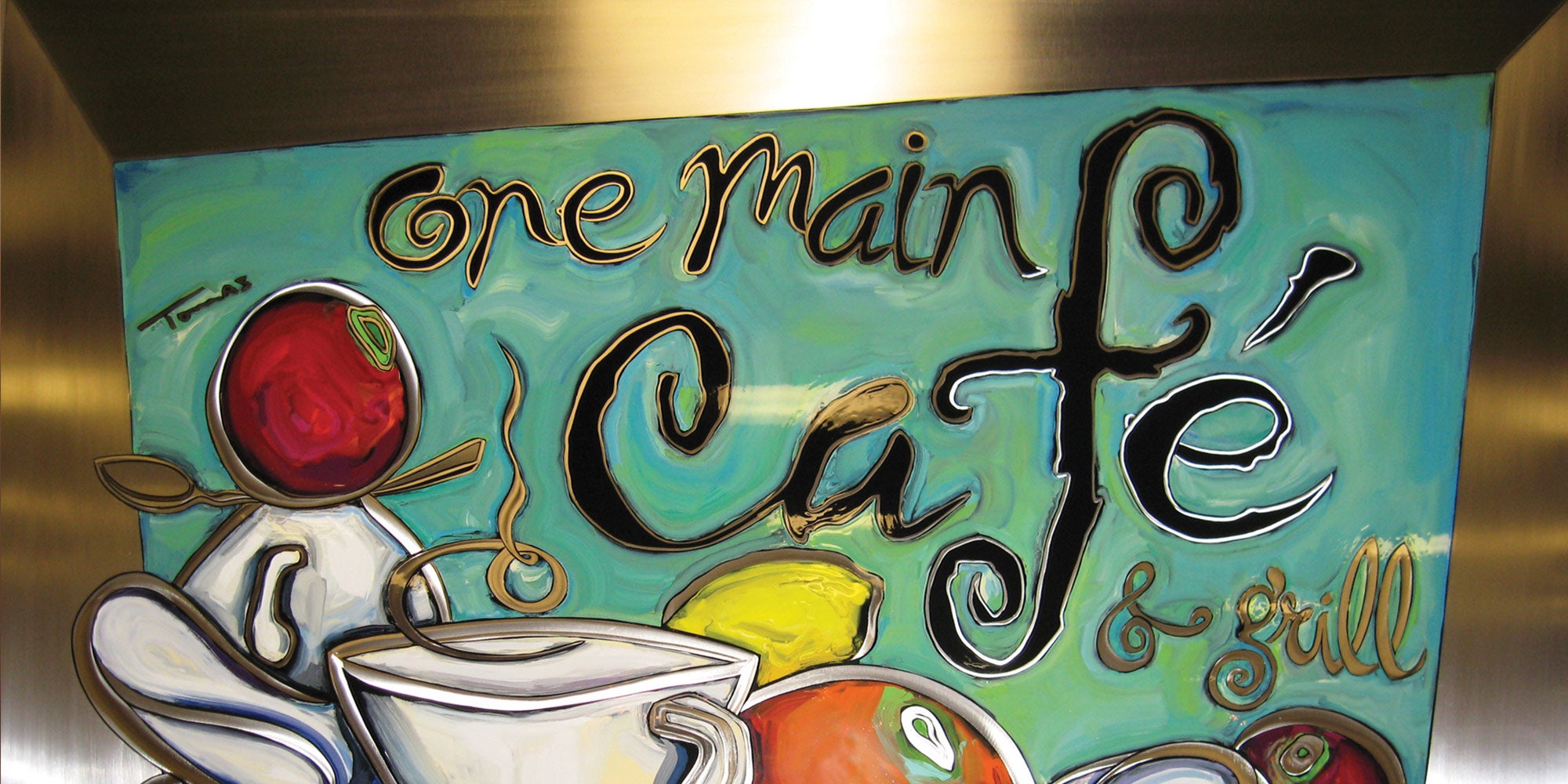 Onsite Dining Café Painted Sign
